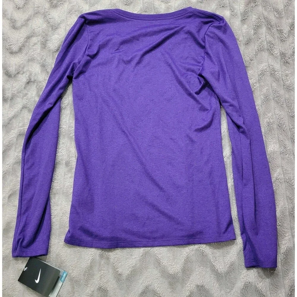 The Nike Tee Size S Purple Athletic Cut Dri Fit Cool Long Sleeve Shirt NWT